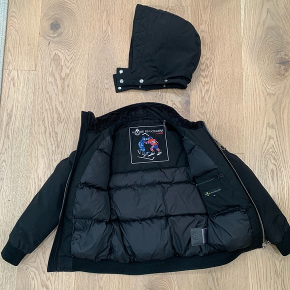 Kids size medium unisex Moose Knuckle Bomber Jacket - Picture 8 of 8
